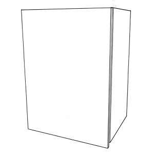Wall Cabinet Single Door Lefthand Hung 370mm Deep