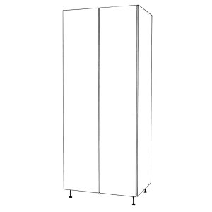 Wardrobe Cabinet Double Doors with Hanging Rail