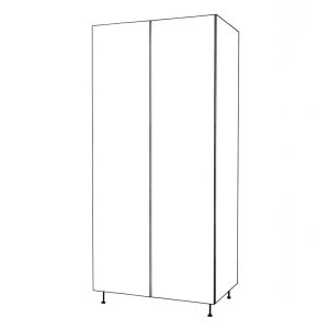 Tall Linen Broom Cabinet Double Door